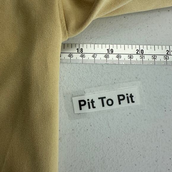 Jute Womens Faux Suede Shirt Dress Size S Western Vintage Earthy Minimalist - Picture 6 of 8